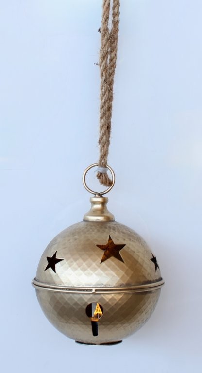 Large Gold Hanging Led Metal Bell